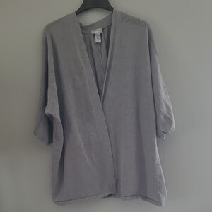 Catherines Heather Gray Knit Cardigan